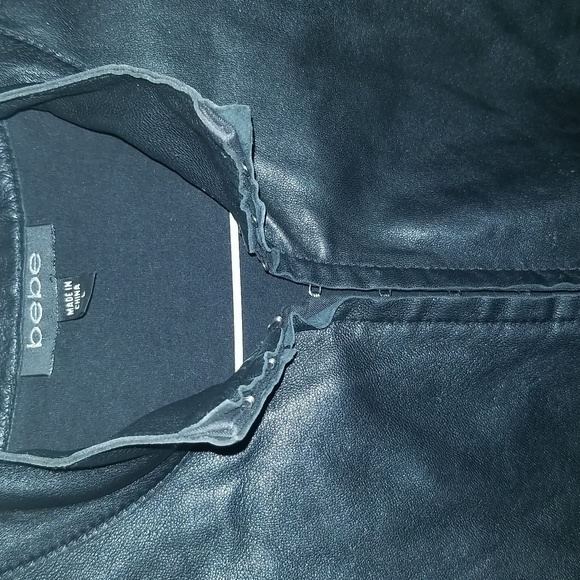 Womens L Bebe Vintage Leather top - Picture 5 of 8